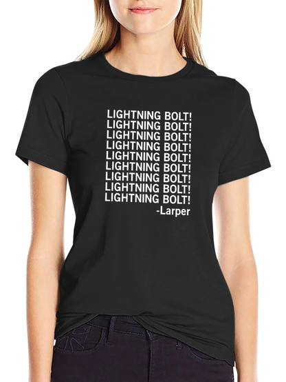 Camiseta Negra Lightning Bolt! - Larper