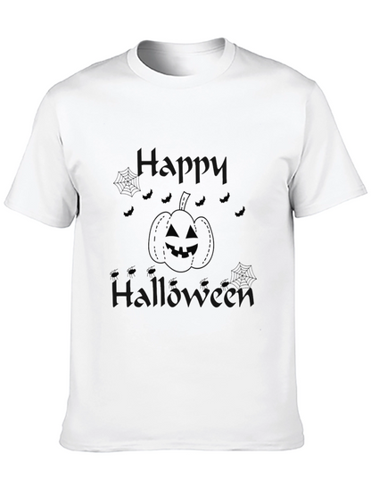 Camiseta Negra Halloween Diseño Calabaza