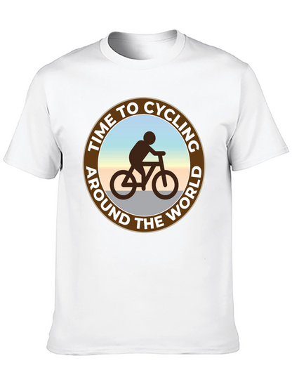 Camiseta Negra: Tiempo para Ciclar Alrededor del Mundo