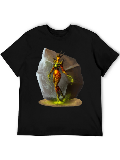 Camiseta Negra con Diseño Fantasía