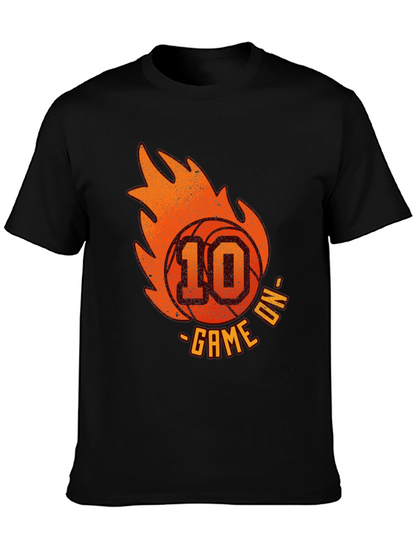 Camiseta Negra Baloncesto Game On Número 10