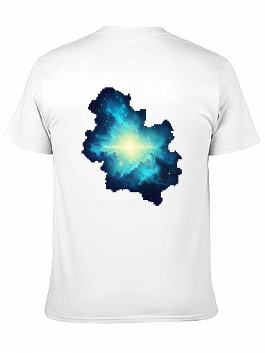 Camiseta Negra con Diseño de Nebulosa Estelar