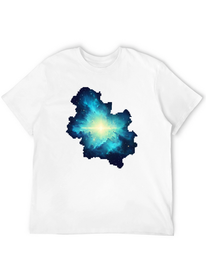 Camiseta Negra con Diseño de Nebulosa Estelar