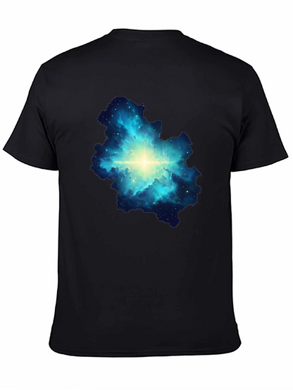 Camiseta Negra con Diseño de Nebulosa Estelar