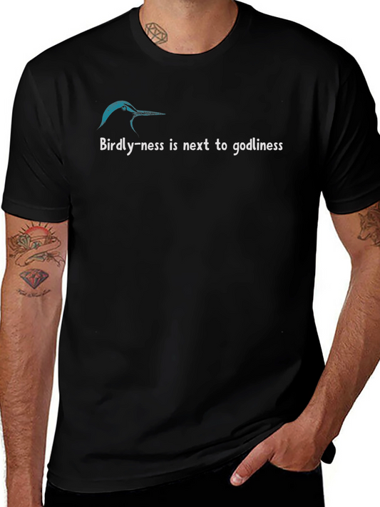 Camiseta Negra Birdly-ness is next to godliness