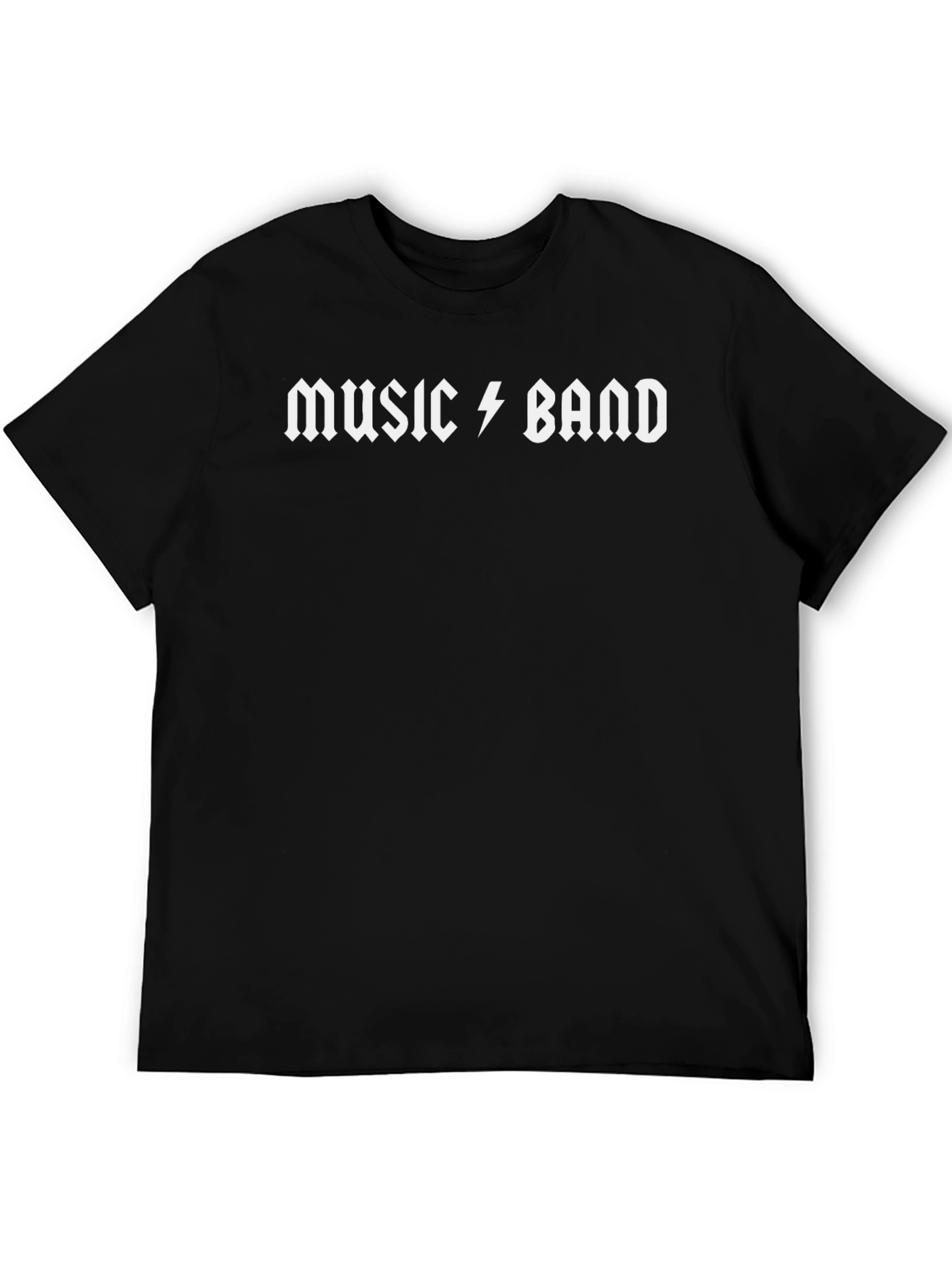 Camiseta Negra Music Band Estilo Rock