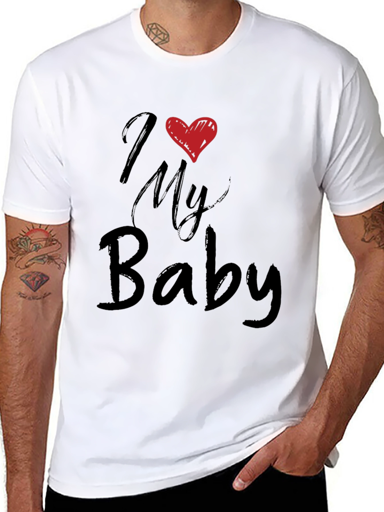 Camiseta Negra I Love My Baby