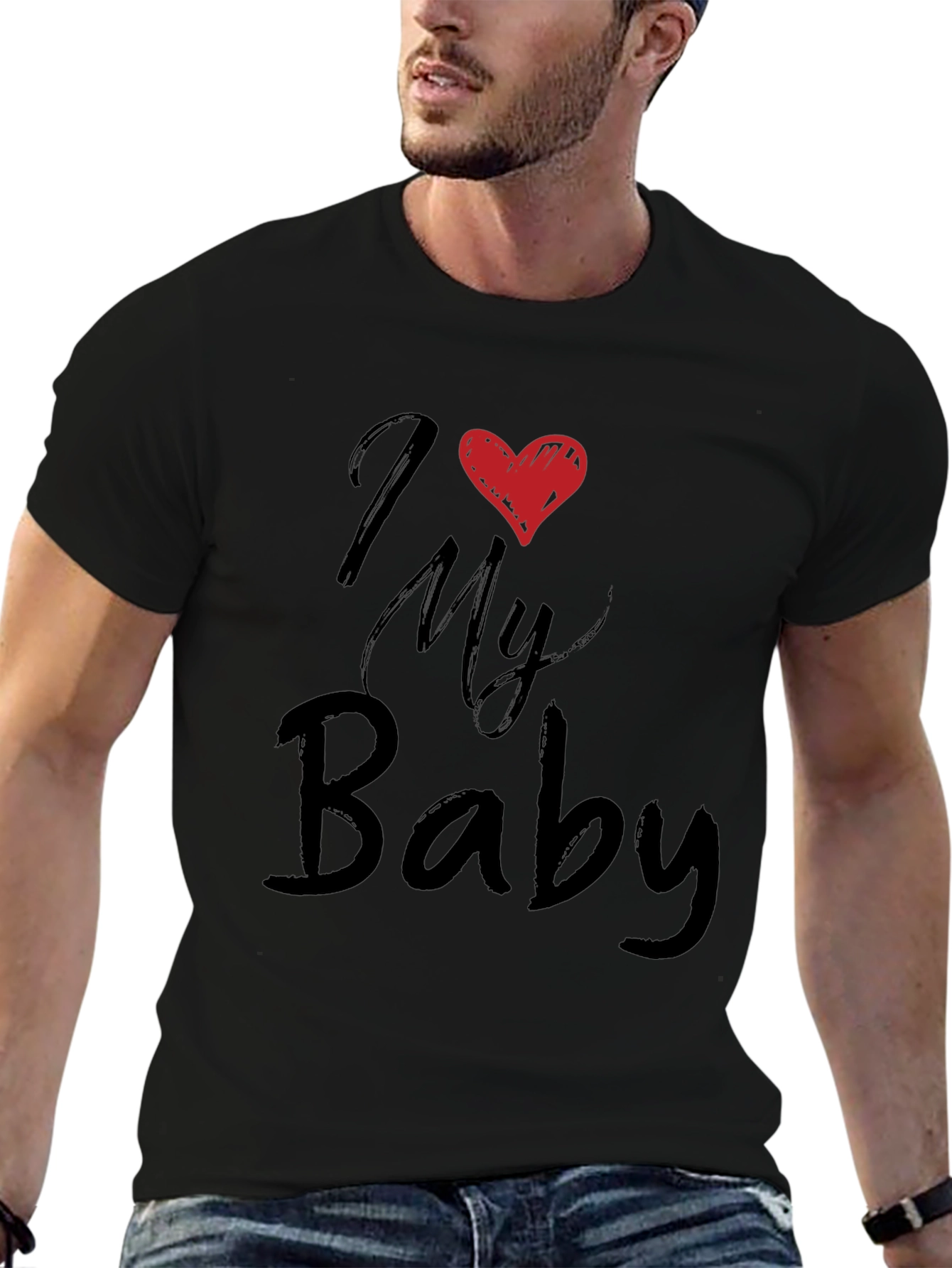 Camiseta Negra I Love My Baby