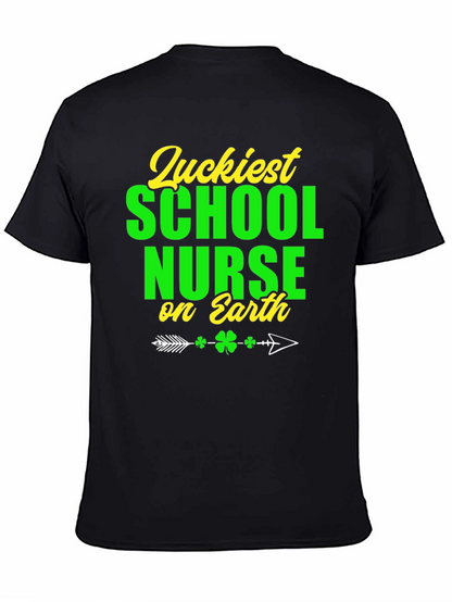 Camiseta Suerte Enfermera Escolar Día San Patricio