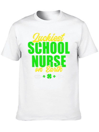 Camiseta Suerte Enfermera Escolar Día San Patricio