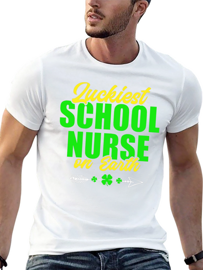 Camiseta Suerte Enfermera Escolar Día San Patricio