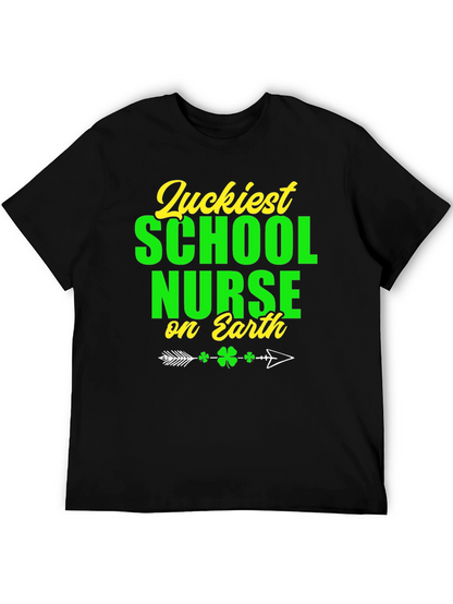 Camiseta Suerte Enfermera Escolar Día San Patricio