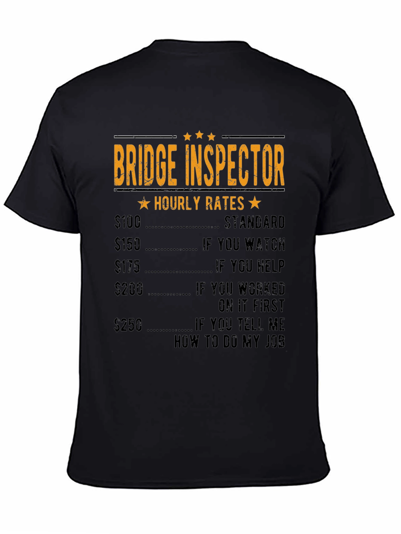 Camiseta Puente Inspector: Tarifas por Hora