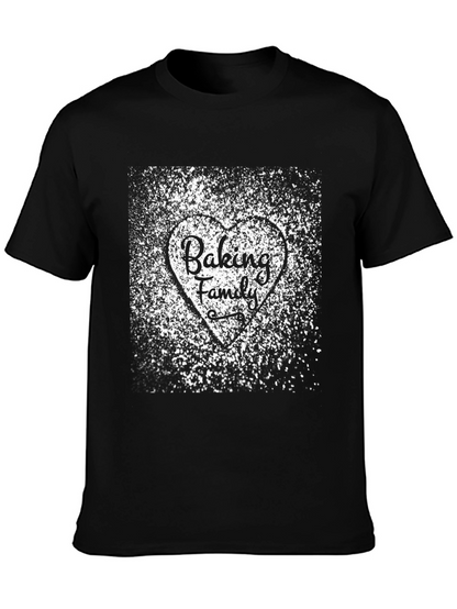Camiseta Negra Baking Family Diseño Corazón