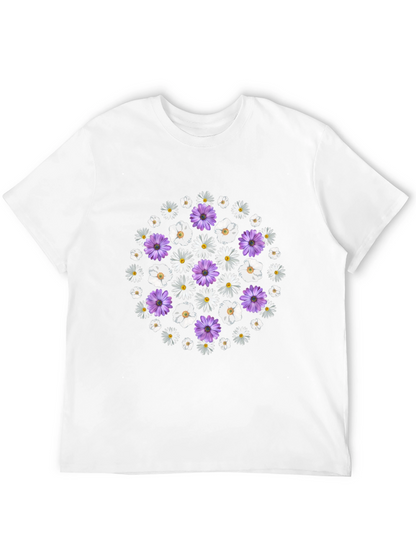 Camiseta Negra con Diseño Floral