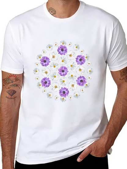 Camiseta Negra con Diseño Floral