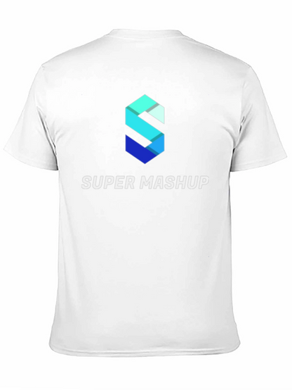 Camiseta Negra Super Mashup Algodón Diseño Moderno