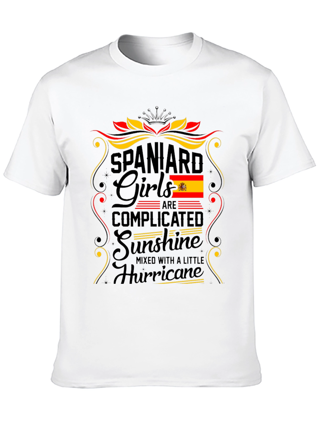Camiseta España Chica: Complicada Sol y Huracán
