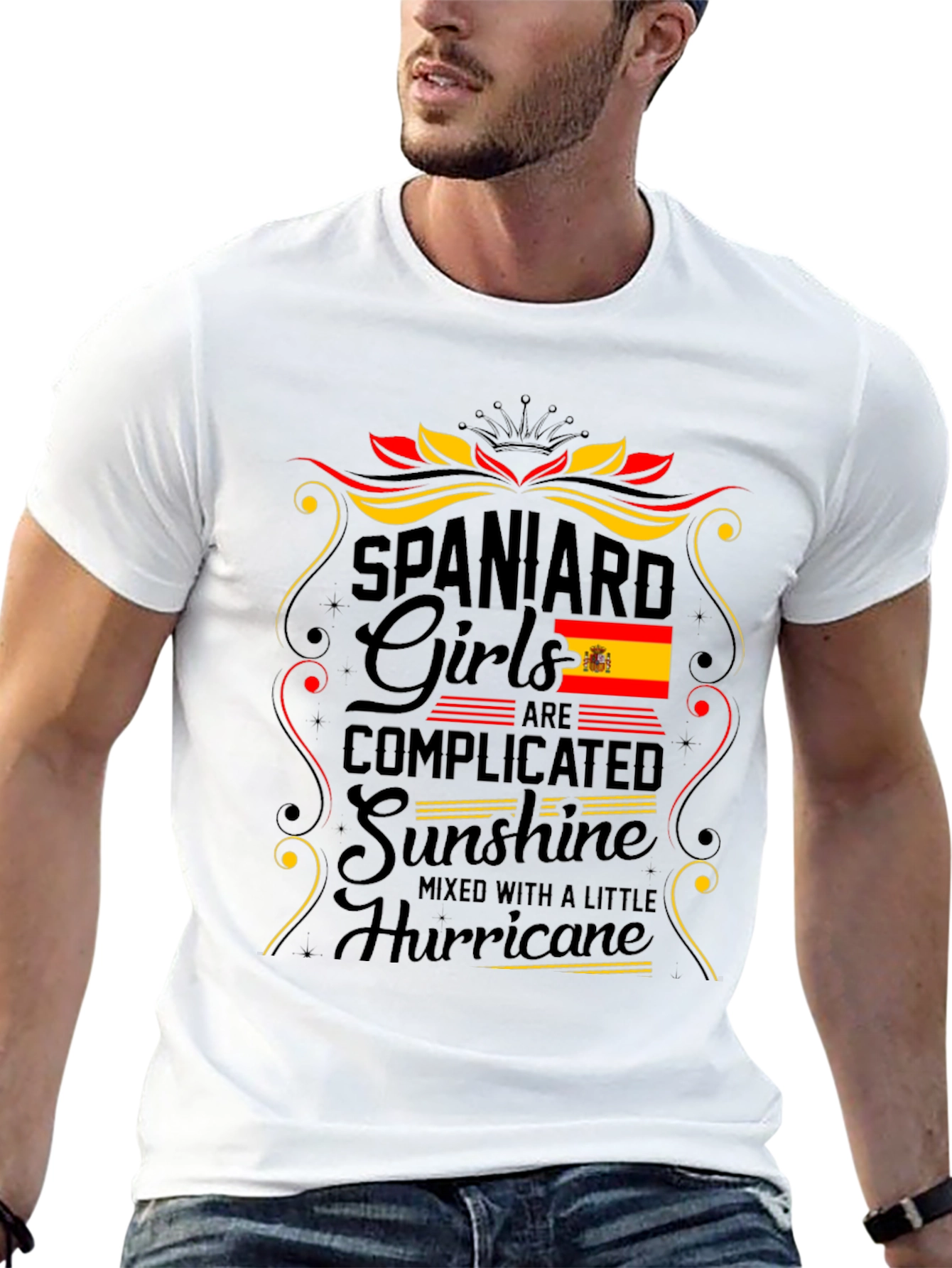 Camiseta España Chica: Complicada Sol y Huracán