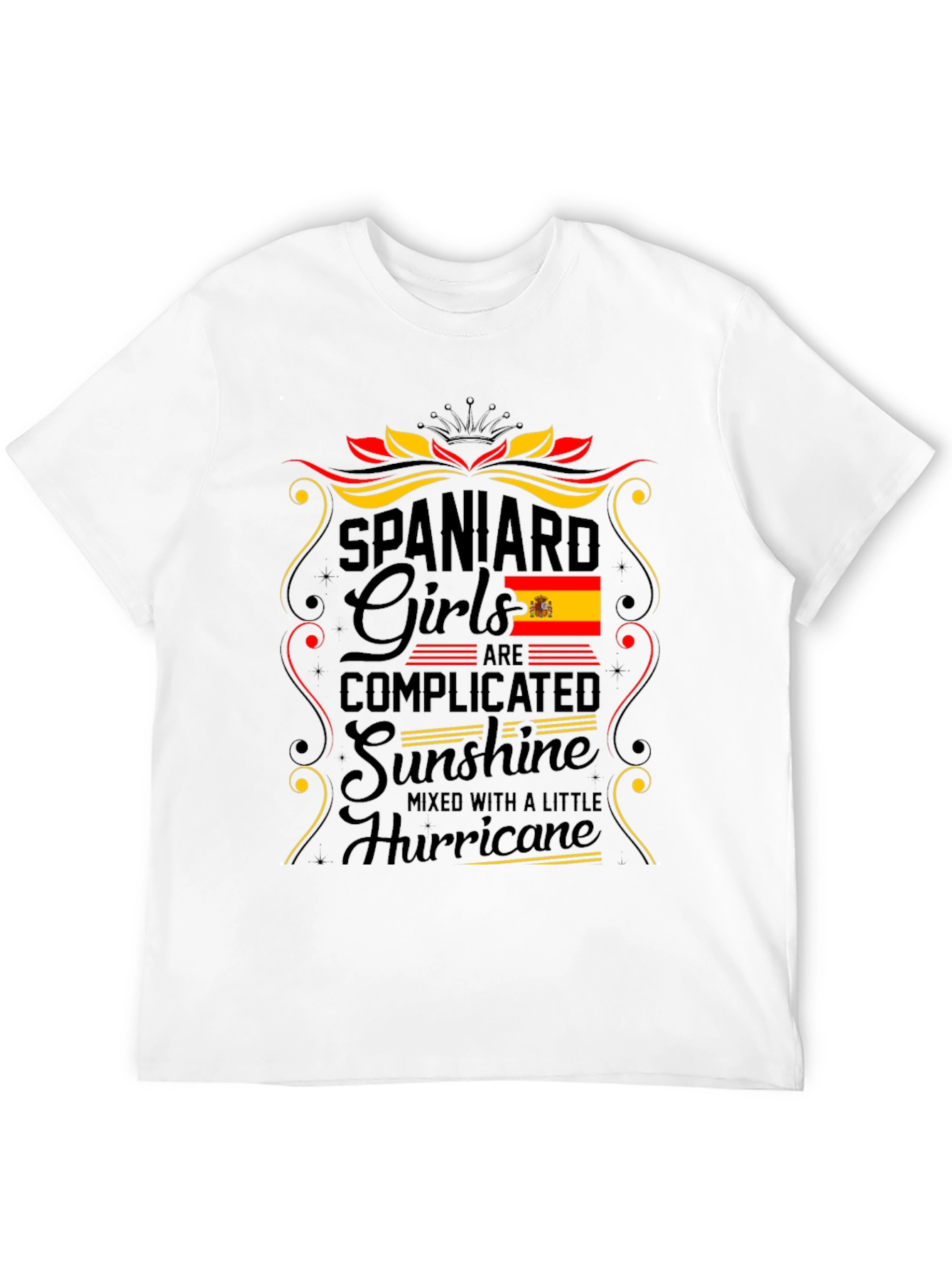 Camiseta España Chica: Complicada Sol y Huracán