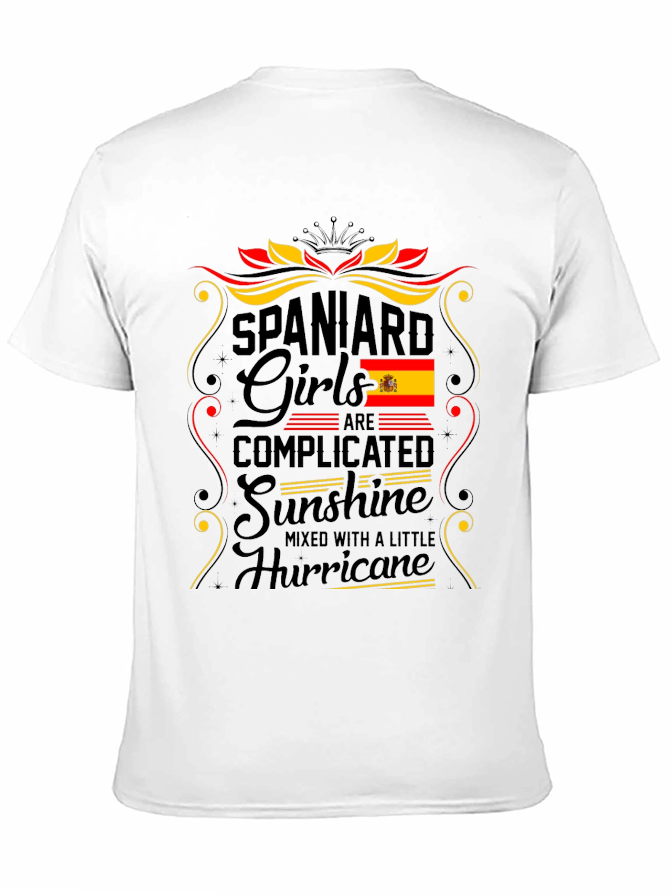 Camiseta España Chica: Complicada Sol y Huracán