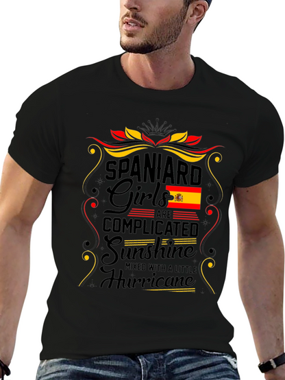 Camiseta España Chica: Complicada Sol y Huracán