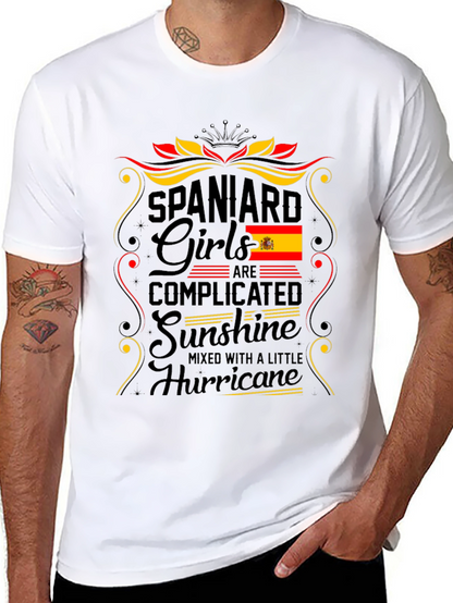 Camiseta España Chica: Complicada Sol y Huracán