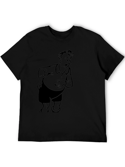 Camiseta Negra con Dibujo Animado