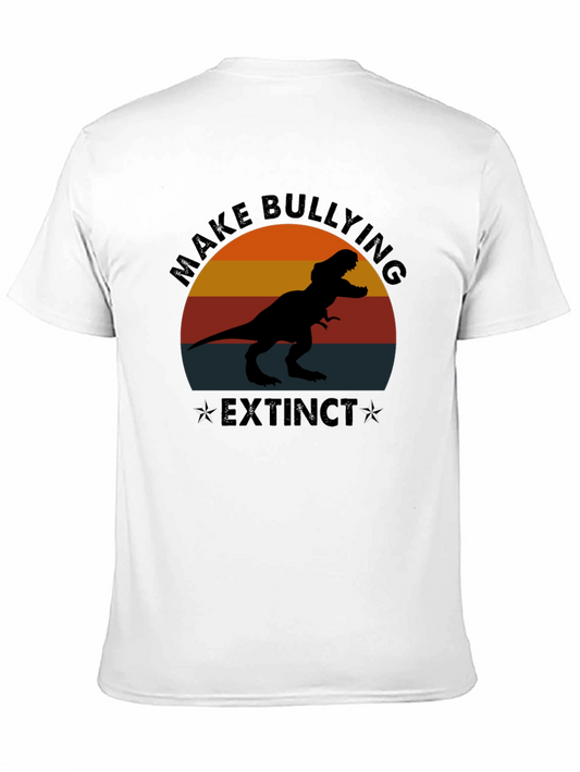 Camiseta Negra Make Bullying Extinct Dinosaurio