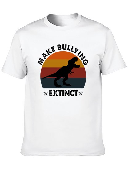 Camiseta Negra Make Bullying Extinct Dinosaurio