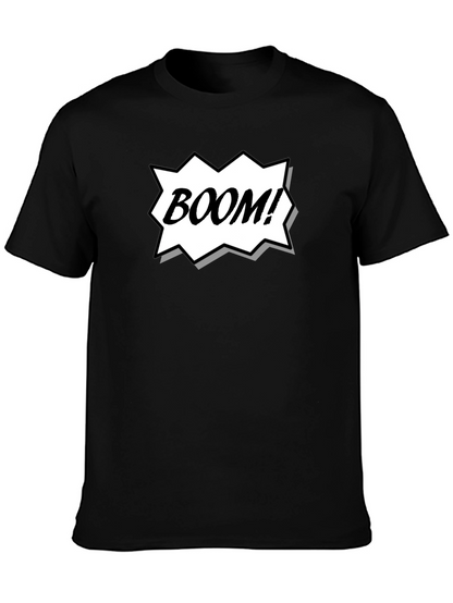 Camiseta Negra Estilo Cómic ¡BOOM!