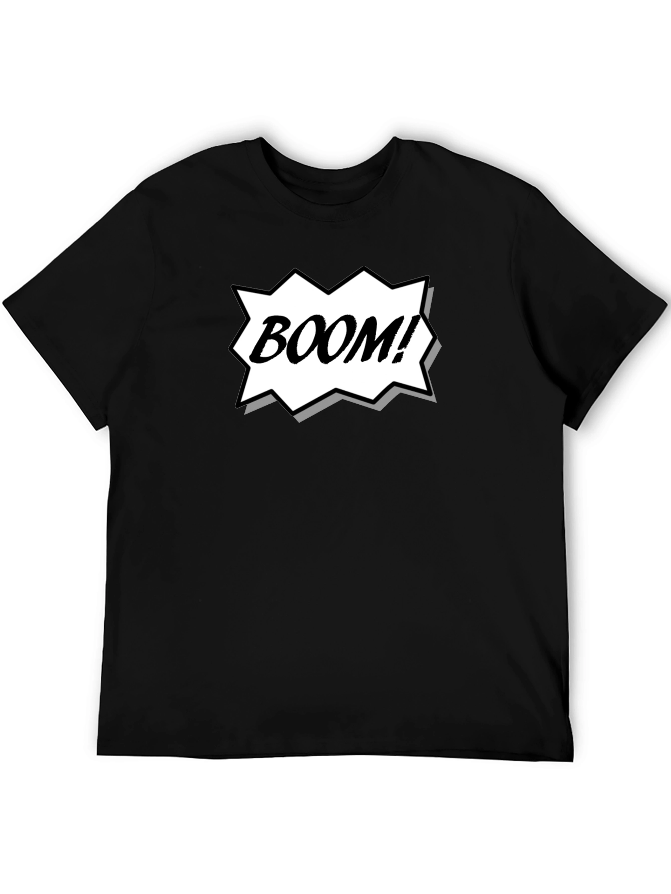 Camiseta Negra Estilo Cómic ¡BOOM!