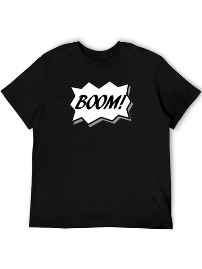 Camiseta Negra Estilo Cómic ¡BOOM!