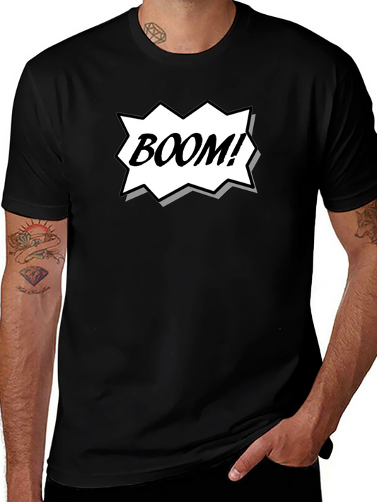 Camiseta Negra Estilo Cómic ¡BOOM!
