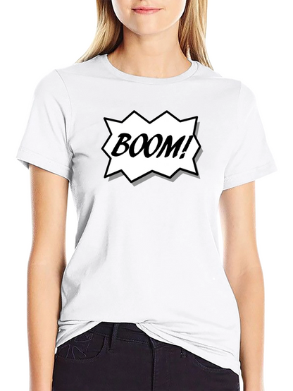 Camiseta Negra Estilo Cómic ¡BOOM!