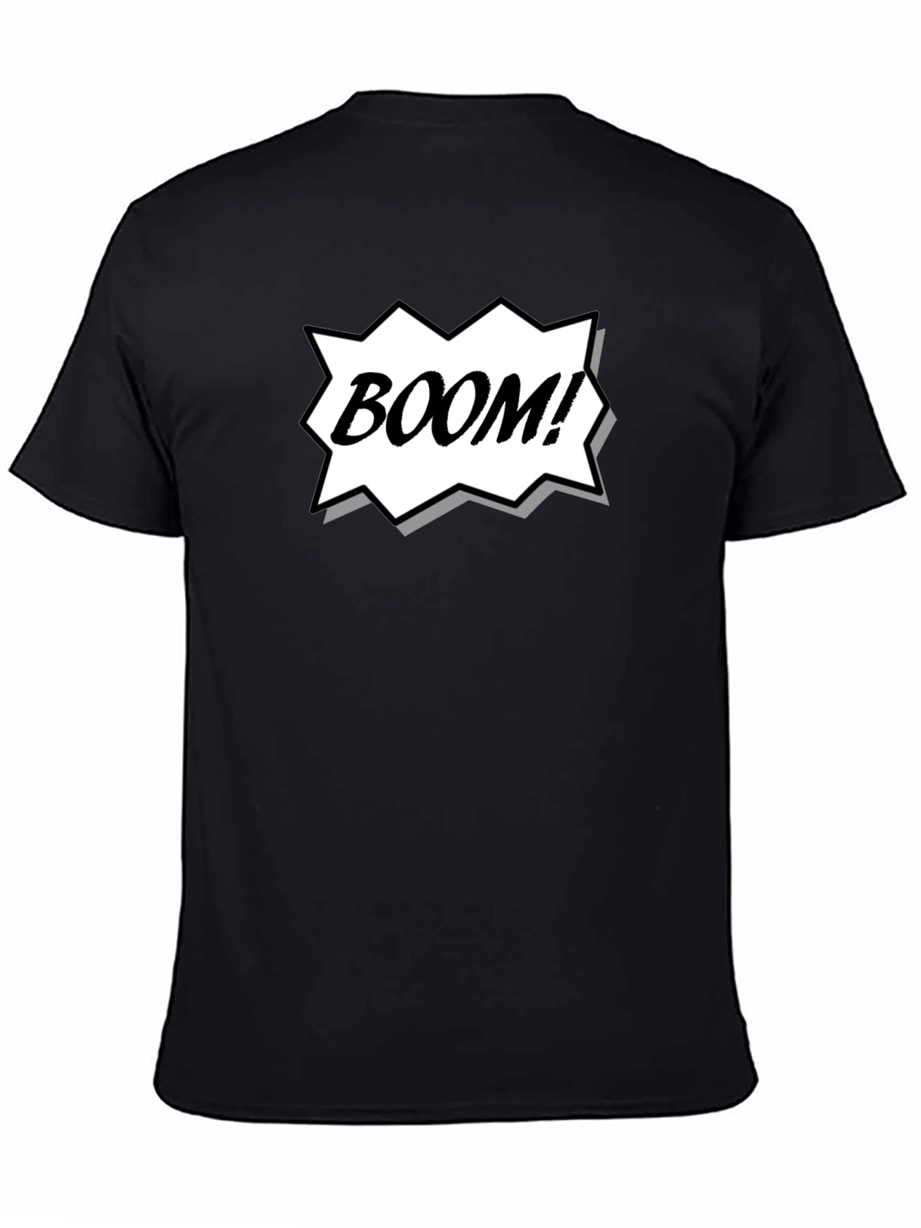 Camiseta Negra Estilo Cómic ¡BOOM!