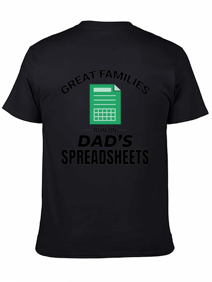 Camiseta Divertida: Grandes Familias Hojas de Cálculo del Papá
