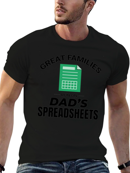 Camiseta Divertida: Grandes Familias Hojas de Cálculo del Papá