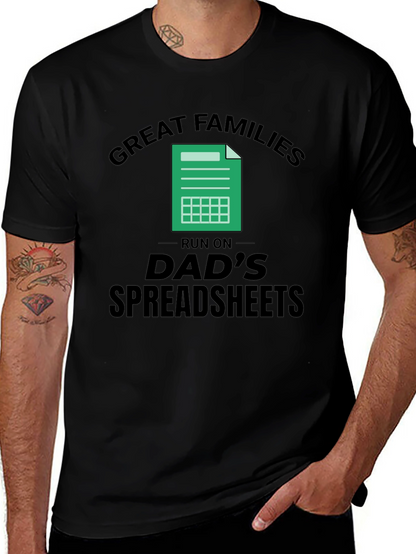 Camiseta Divertida: Grandes Familias Hojas de Cálculo del Papá