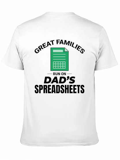 Camiseta Divertida: Grandes Familias Hojas de Cálculo del Papá