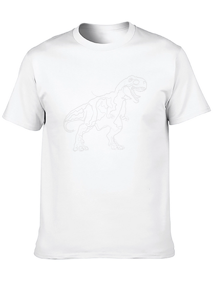 Camiseta Negra con Diseño de Dinosaurio T-Rex
