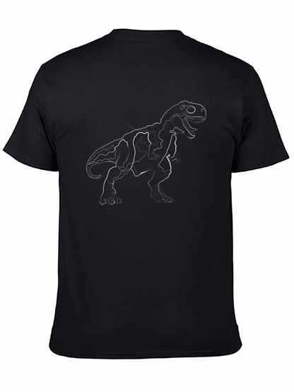 Camiseta Negra con Diseño de Dinosaurio T-Rex