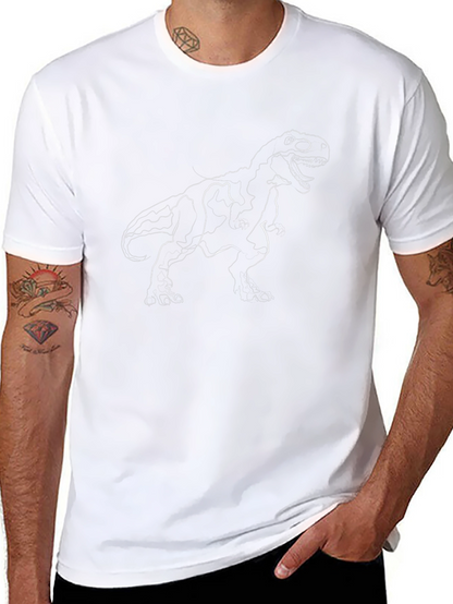 Camiseta Negra con Diseño de Dinosaurio T-Rex