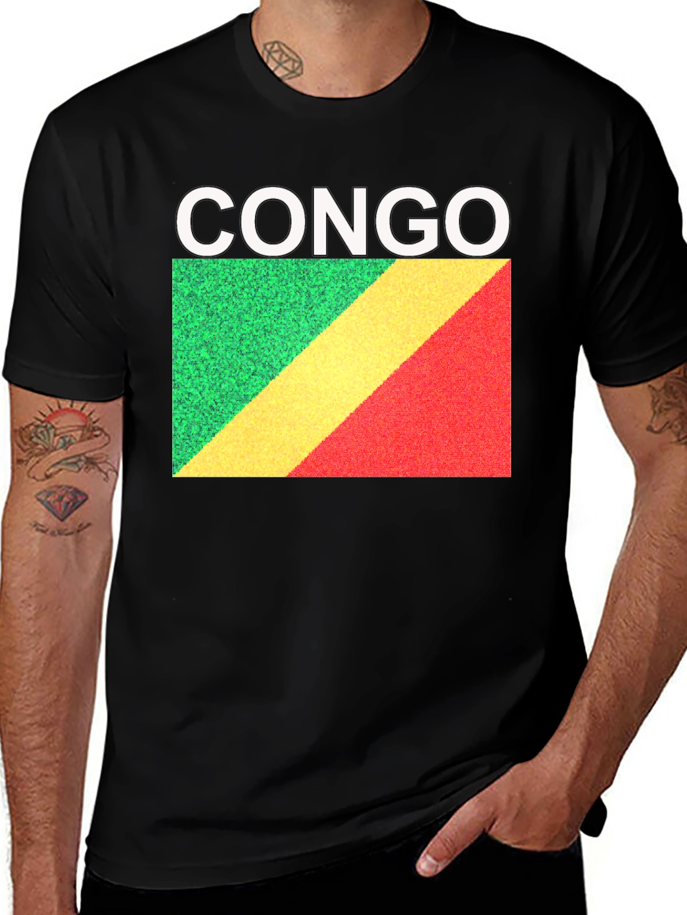 Camiseta Congo Bandera Diseño Único