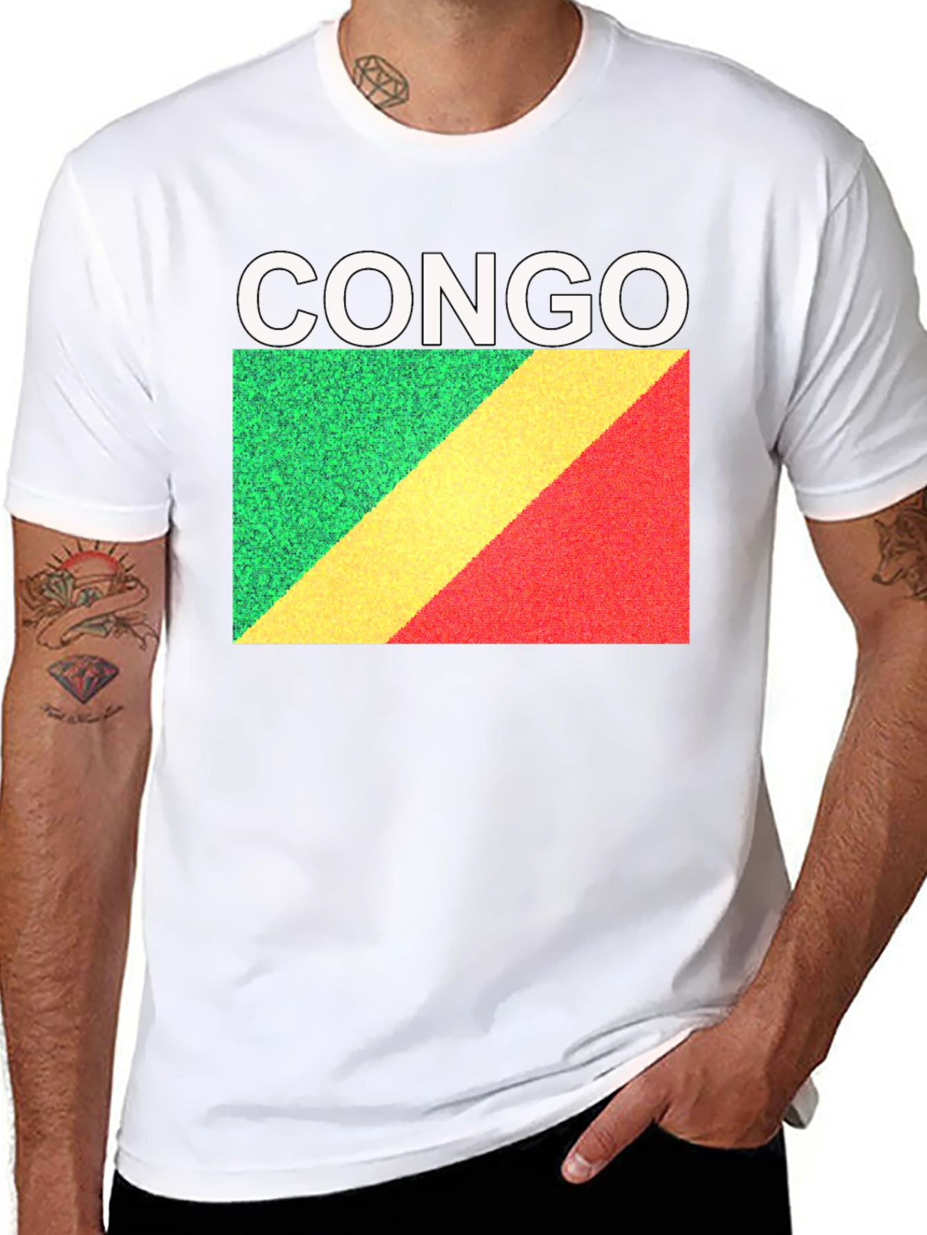 Camiseta Congo Bandera Diseño Único