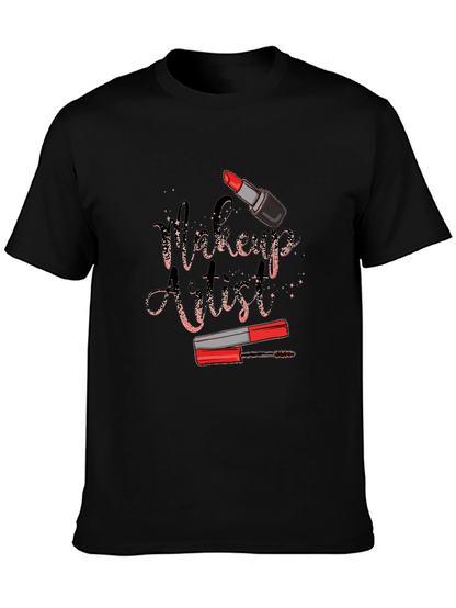 Camiseta Negra Diseño Artista de Maquillaje