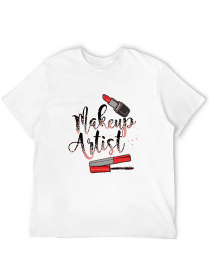 Camiseta Negra Diseño Artista de Maquillaje