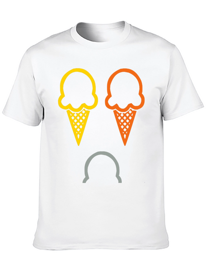 Camiseta Negra con Diseño de Helados Tristes