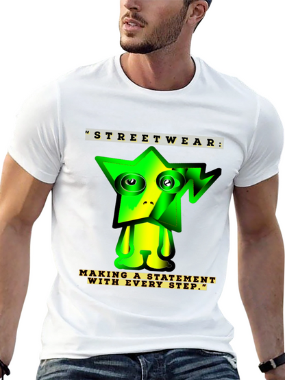 Camiseta Negra con Diseño Gráfico Abstracto