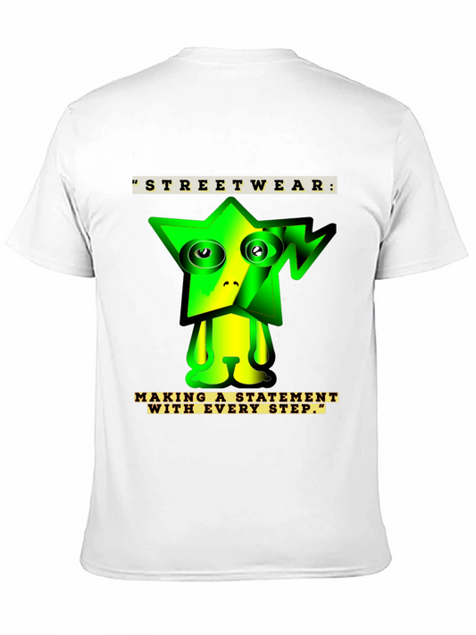 Camiseta Negra con Diseño Gráfico Abstracto